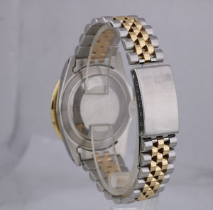 Vintage Rolex GMT-Master Black GLOSSY 16753 18K Two Tone Steel Jubilee Watch
