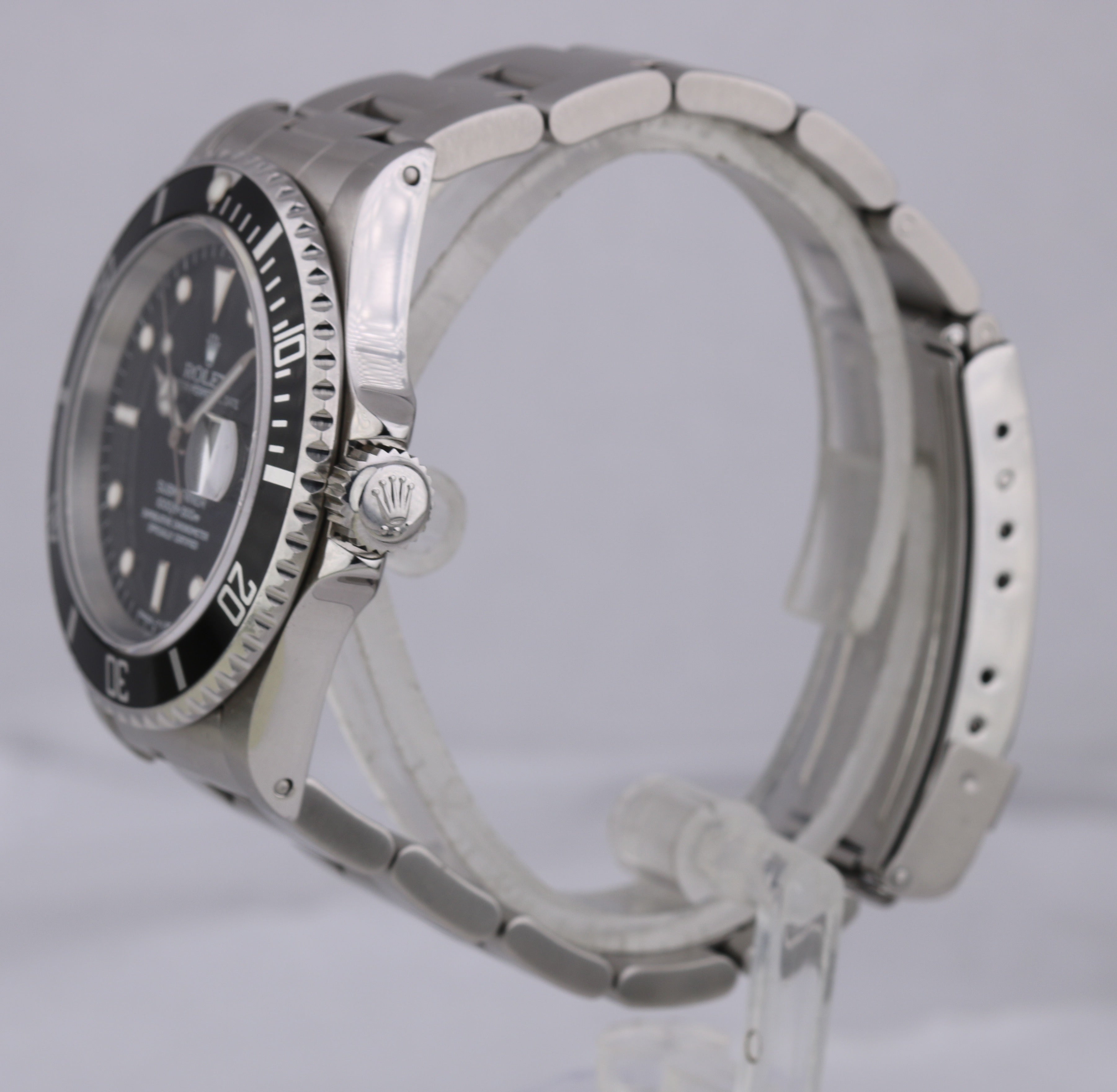 Rolex Submariner Date Tritium 16610 40mm Black Stainless Steel Watch BOX PAPERS