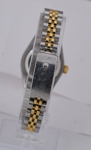 1998 Ladies Rolex DateJust 69173 26mm Two Tone NO HOLES PATINA Jubilee Watch