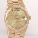 Rolex OysterQuartz Day Date President 19018 18k Yellow Gold Champagne Watch Box