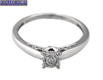 Lovely Ladies Modern 14K White Gold 0.27ctw Diamond Solitaire Engagement Ring