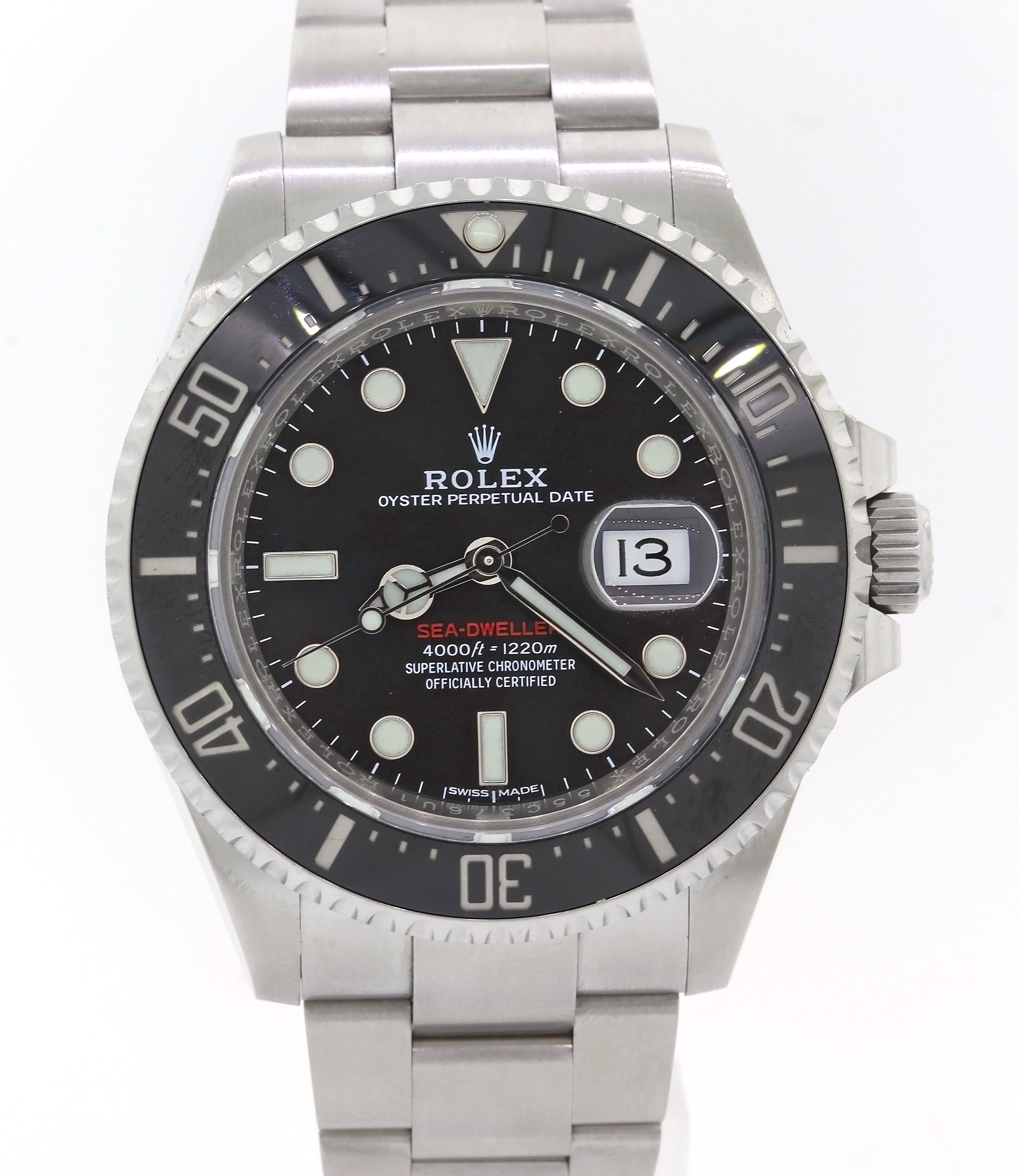 2017 Rolex Sea-Dweller Red SD43 Black Ceramic 126600 Steel Dive 43mm Watch BP A8