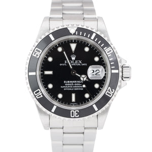 1999 Rolex Submariner Date 16610 SWISS ONLY 40mm A SERIAL Stainless Steel Watch