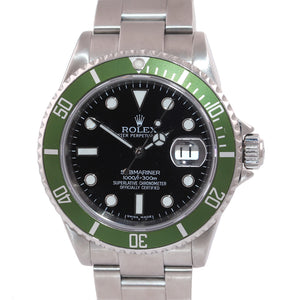ROLEX Rolex 16610LV Rolex Submariner Kermit 40mm Green Anniversary Watch 40mm