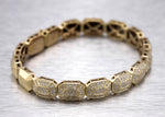 Lovely Ladies Shay 14K 585 Yellow Gold 1.52ctw Diamond 7.00" Bangle Bracelet