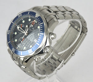 MINT Omega Seamaster 300M Chronograph Diver 41mm Blue 2599.80 Stainless Watch