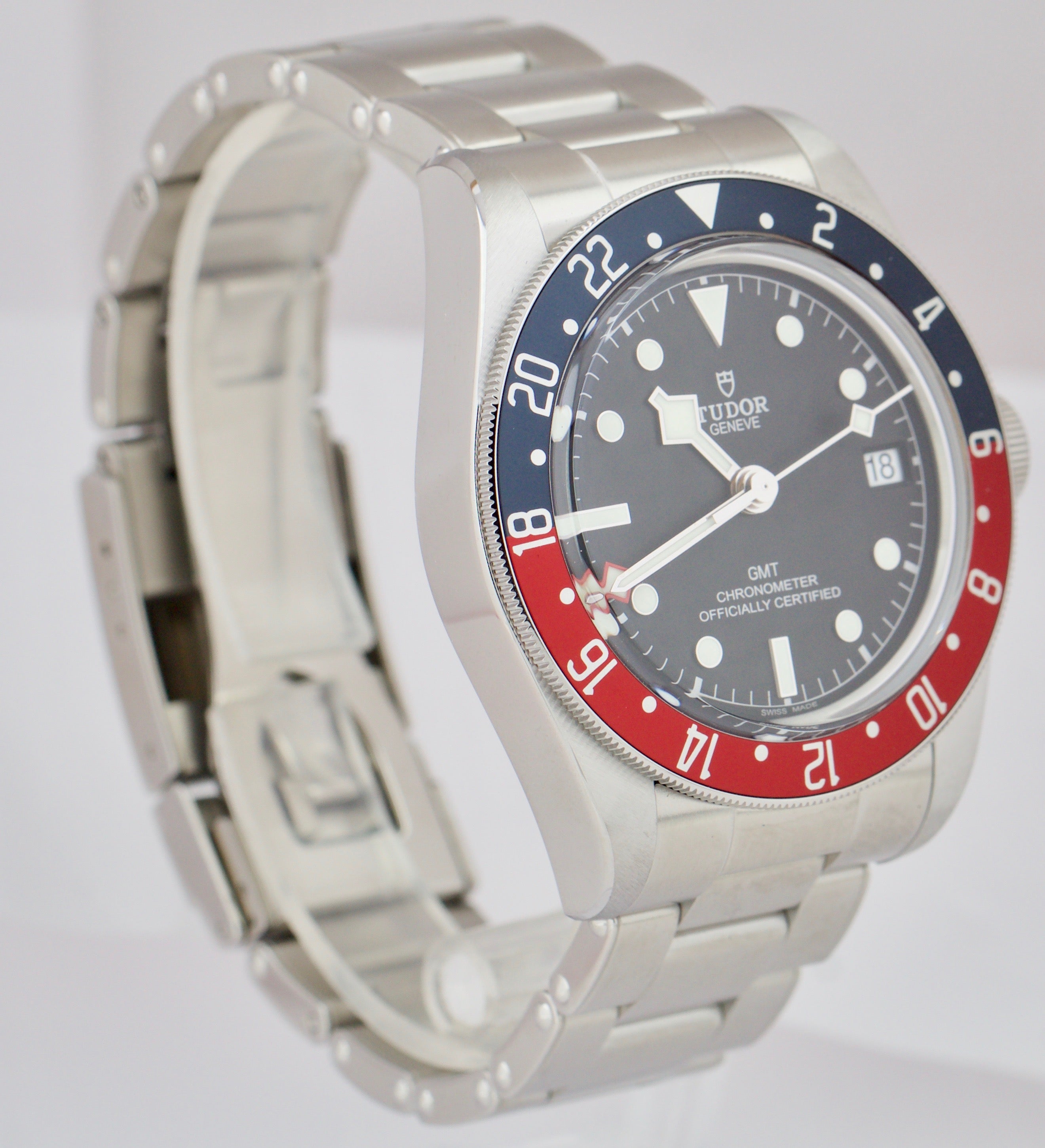 BRAND NEW Tudor Black Bay GMT Pepsi 41mm Stainless Black Date Watch 79830RB