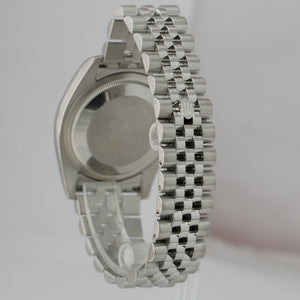 RANDOM SERIAL Rolex DateJust 36mm Fluted 18K WG Steel White Jubilee Watch 116234