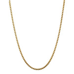Men's Solid Sterling Silver Yellow Gold-Plated Franco Link Chain 24" Necklace