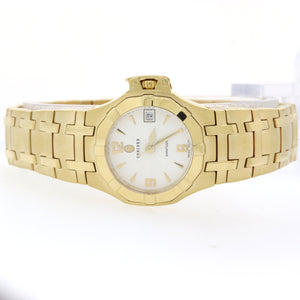 MINT Ladies Concord Saratoga Solid 18k Yellow Gold 25mm Quartz Watch B&P Y8