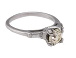 Ladies Modern 14K White Gold 1.07CT M-N Old European Diamond Engagement Ring EGL