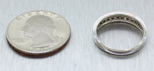Vintage Estate 14k White Gold 0.50ctw Diamond Wedding Band Ring | Size 7