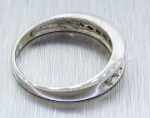 Vintage 14k White Gold 0.50ctw Diamond Wedding Band Ring | Size 7