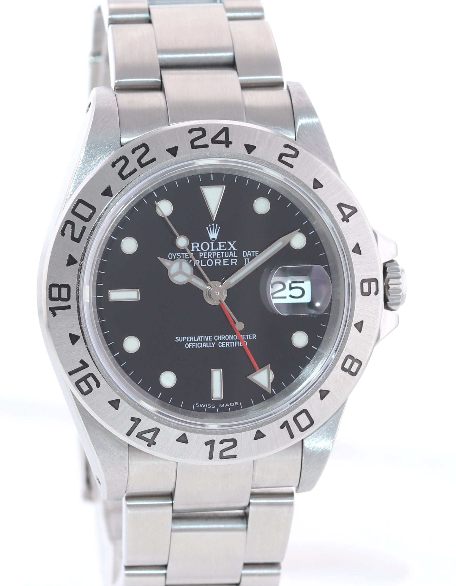PAPERS 2000 Rolex Explorer II 16570 Steel Black Dial GMT 40mm SEL Watch Box