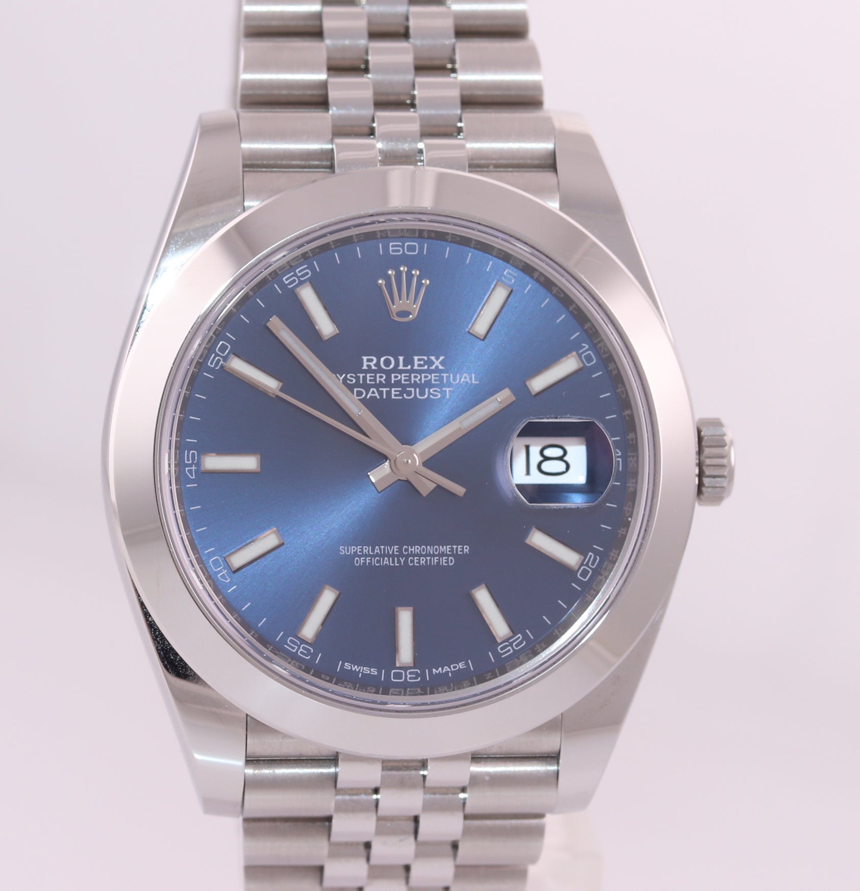 MINT PAPERS Rolex DateJust 41 Steel 126300 Blue Dial Jubilee 41mm Watch Box