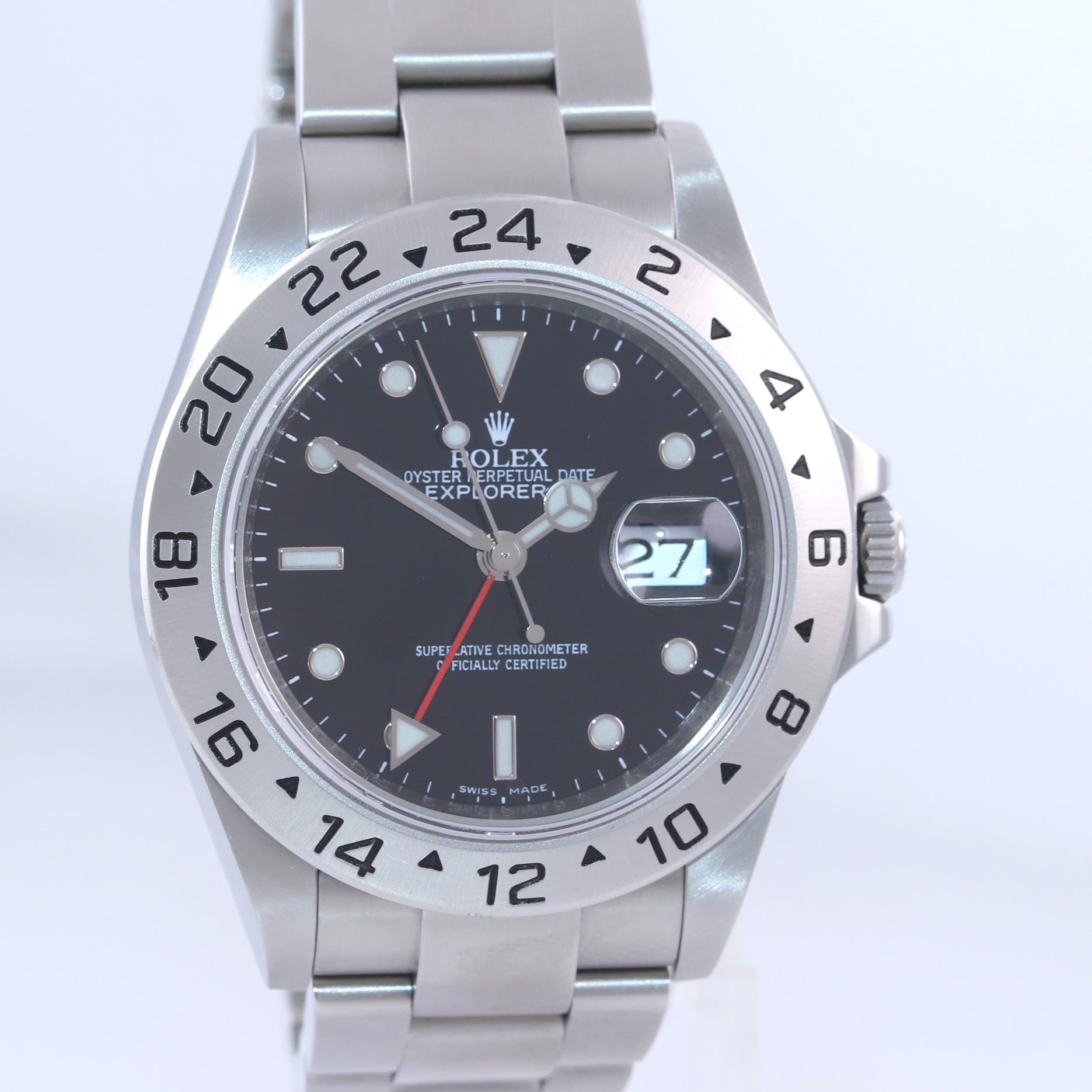 2008 ENGRAVED REHAUT Rolex Explorer II 16570 Black Date 3185 Watch Box