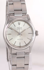 Vintage 1965 Rolex Oyster Precision 30mm Silver Dial Steel 6430 SpeedKing Watch