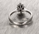 Lovely Ladies 0.43ctw Pear Round Halo Diamond Platinum Promise Ring
