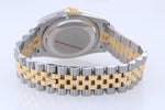 PAPERS Rolex DateJust Jubilee 36mm Silver Diamond 116233 18k Gold Two Tone Watch