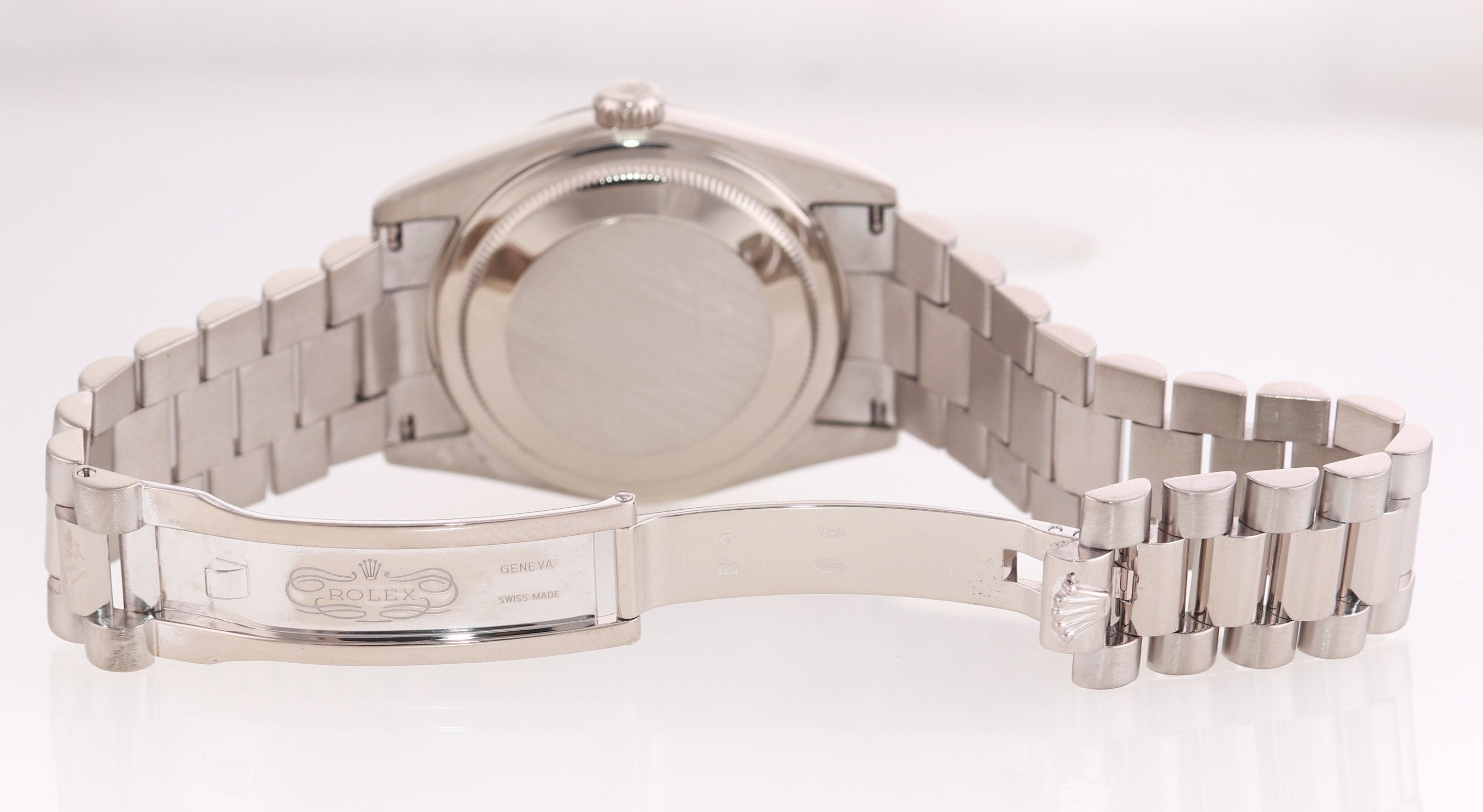 2007 Modern Buckle Rolex President Rhodium Roman Heavy 118239 White Gold Watch