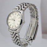 Vintage Rolex Air King Silver Patina Stainless 34mm Jubilee Automatic Watch 5500