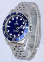 Vintage Tudor Submariner 75190 Prince Date Blue Matte Dial 36mm Automatic Watch