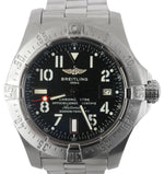 MINT Breitling Avenger Seawolf Automatic Black 45mm Stainless A17330 Date Watch