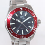 Tag Heuer Aquaracer Diver Black Dial Red Bezel Stainless Steel WAY101B.BA0746