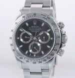 2015 Random Serial Rolex Daytona 116520 Black Steel Watch Box
