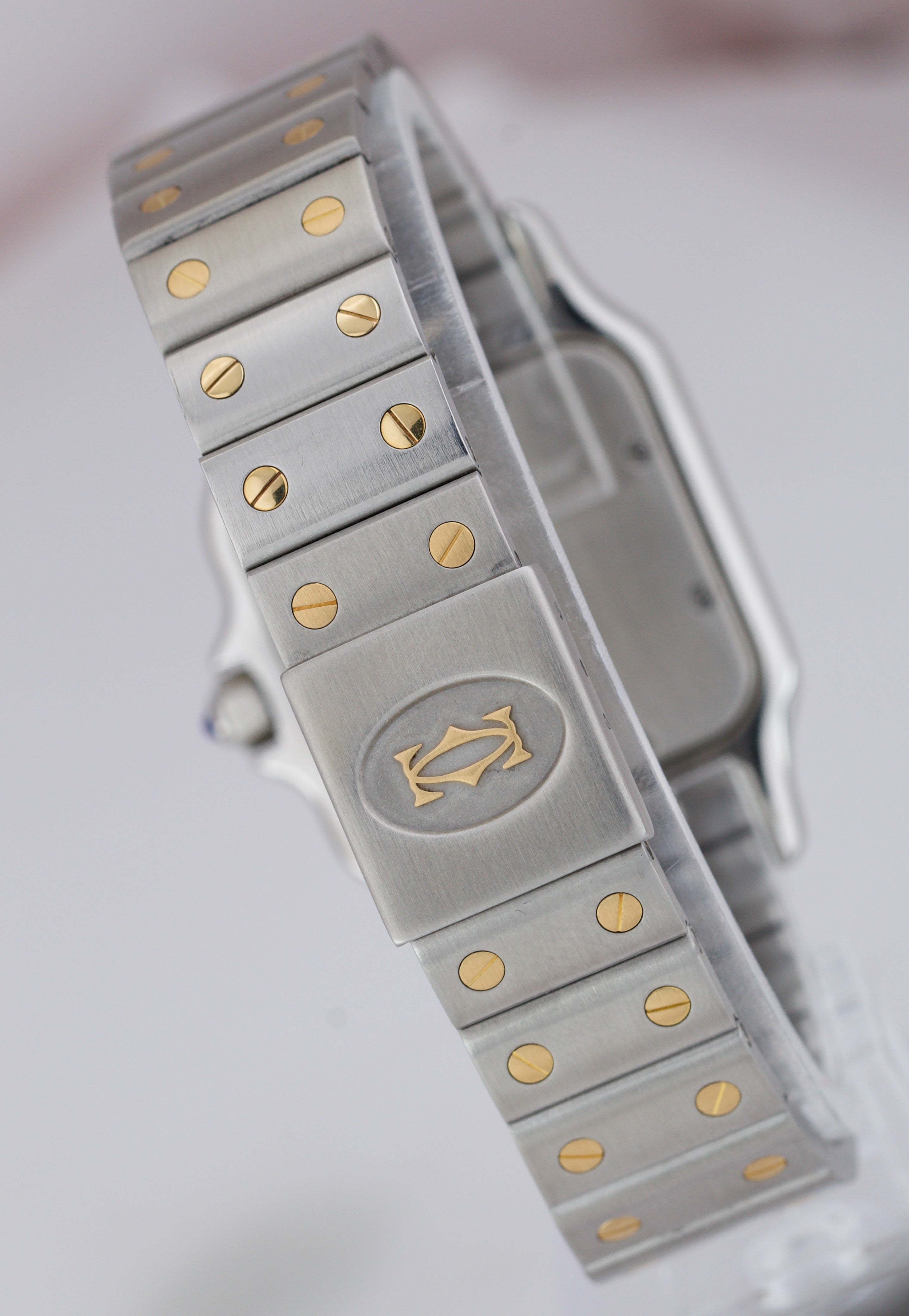 Cartier Santos Galbee 187901 18k Gold Steel 29mm Roman Quartz Two-Tone Watch