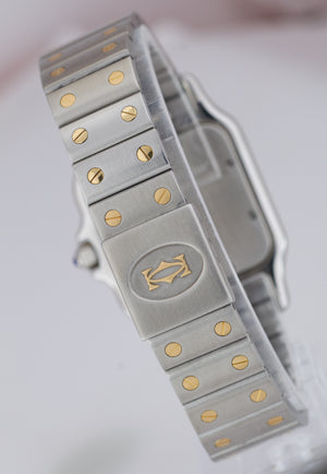 Cartier Santos Galbee 187901 18k Gold Steel 29mm Roman Quartz Two-Tone Watch