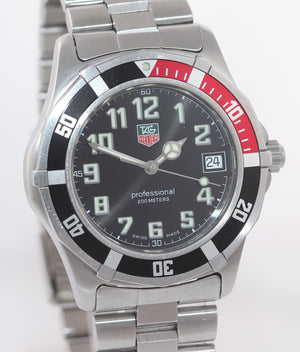 Tag Heuer Professional 37mm White Steel Red Coke Quartz Watch WM1111.BA0317