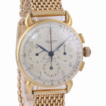 VTG Universal Geneve Compax 14k Gold Chronograph 52219 Horn Lug Tiffany Watch