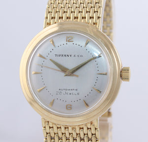 VTG Baume & Mercier Tiffany & Co Solid 14k Yellow Gold Automatic 28 Jewel Watch