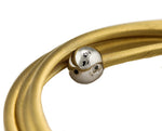 Ladies Authentic Movado 18K 750 Yellow Gold 0.14ctw Diamond Coil Bracelet