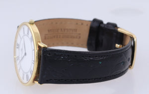 Baume & Mercier Classic Solid 18k Gold 33mm Quartz 15172A White Roman Watch