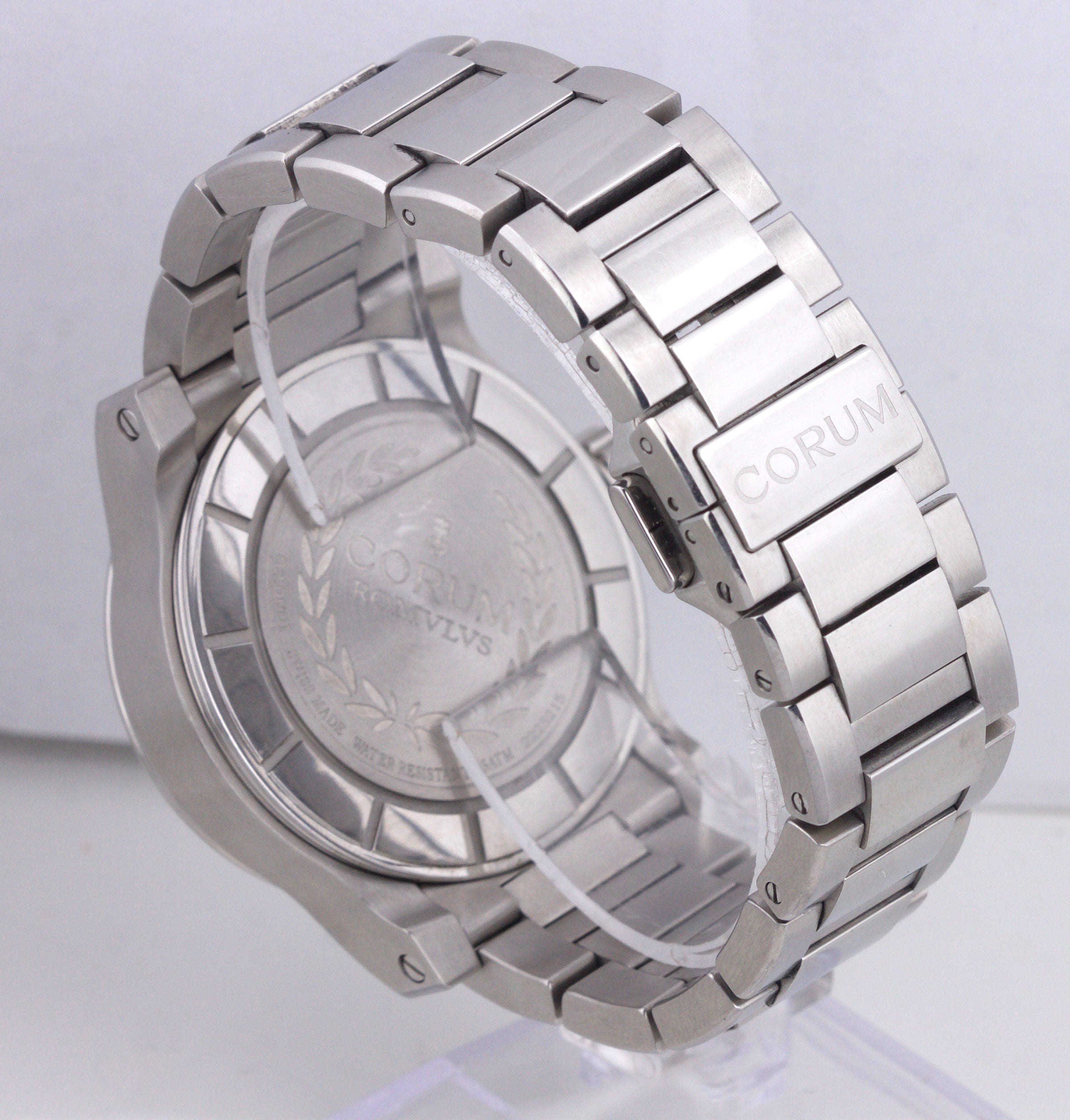 Men's Corum Romvlvs Power Reserve Silver 02.0001 Stainless Steel 42mm Watch