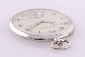 VTG Audemars Piguet Thin Open Face 42mm Solid Platinum 19 Jewel Pocket Watch