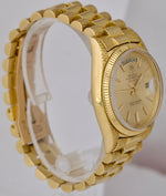 Rolex Day-Date President Champagne 36mm Bark Finish 18K Yellow Gold Watch 1803