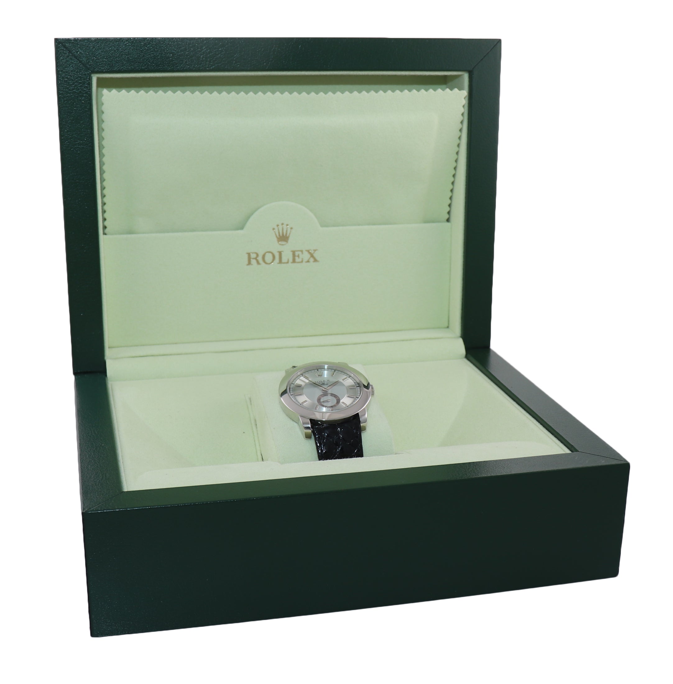 Rolex Cellini Cellinium 38mm Platinum Glacier Dial Manual 5241 Watch Box
