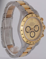 UNPOLISHED Rolex Daytona Cosmograph 40mm Zenith Champagne Gold Steel Watch 16523