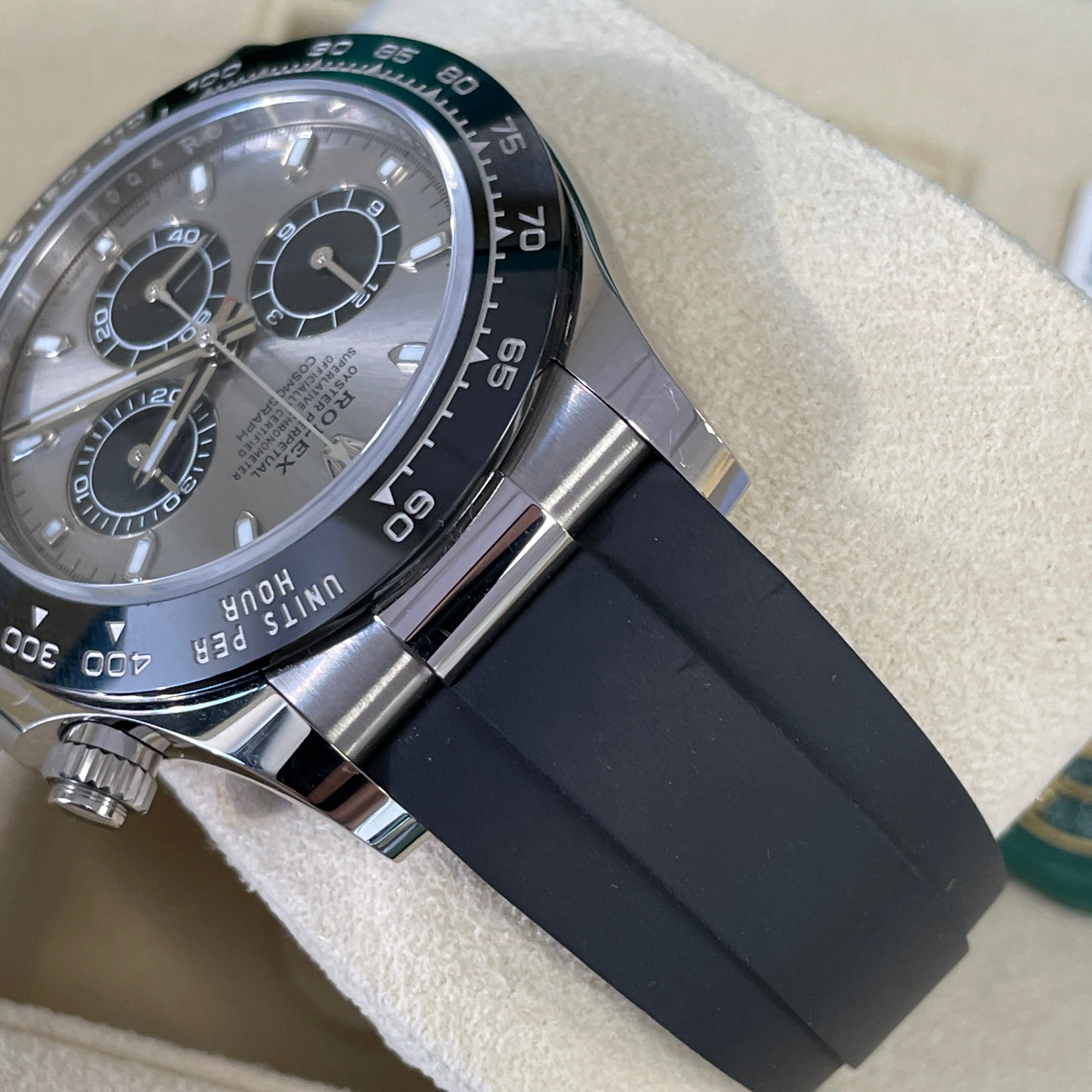 DEC 2021 UNWORN Rolex Daytona 18K White Gold Black Chronograph 40mm Watch 116519