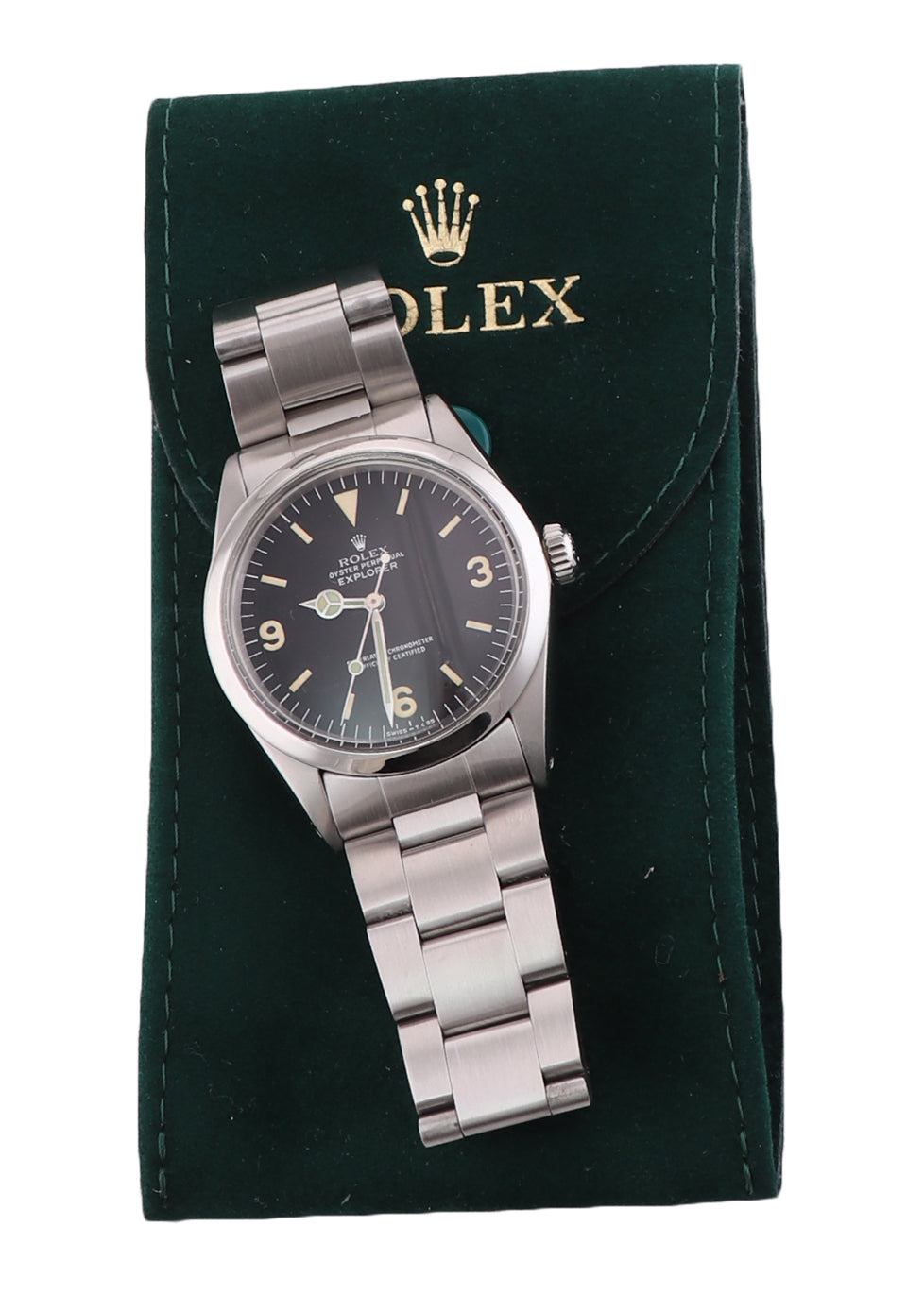 PATINA Men's Rolex Oyster Perpetual Explorer 1016 Black Matte Watch steel 36mm