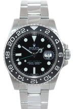 DISCONTINUED PAPERS Rolex GMT Master II 116710 Steel Ceramic Black Green Watch