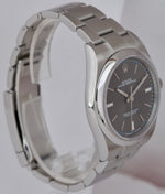 MINT Rolex Oyster Perpetual 39mm Rhodium Gray Blue Stainless Steel Watch 114300