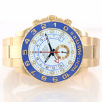 2013 PAPERS BLUE HANDS Men's Rolex Yacht-Master 2 Yellow Gold 116688 44mm Watch