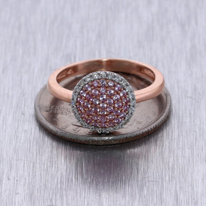Kallati 14k Rose Gold "Heirloom" 0.50ctw Pink Sapphire & Diamond Ring