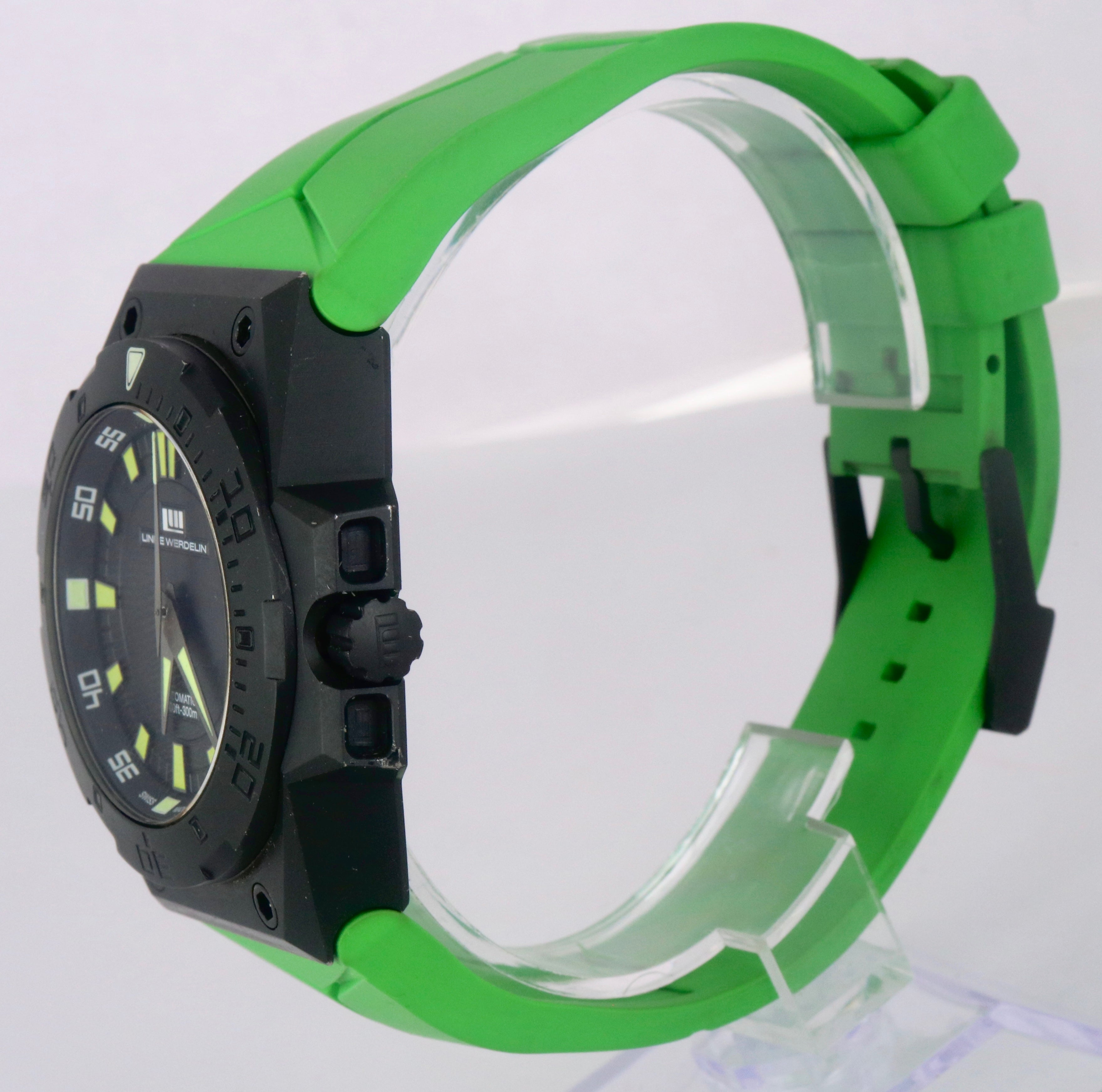 Linde Werdelin Hard Black II HBII.2.6 Green Yellow Automatic Index Swiss Watch
