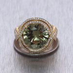Kat Florence 18k Yellow Gold 7.96ct Zultinite & 1.14ctw Diamond Ring