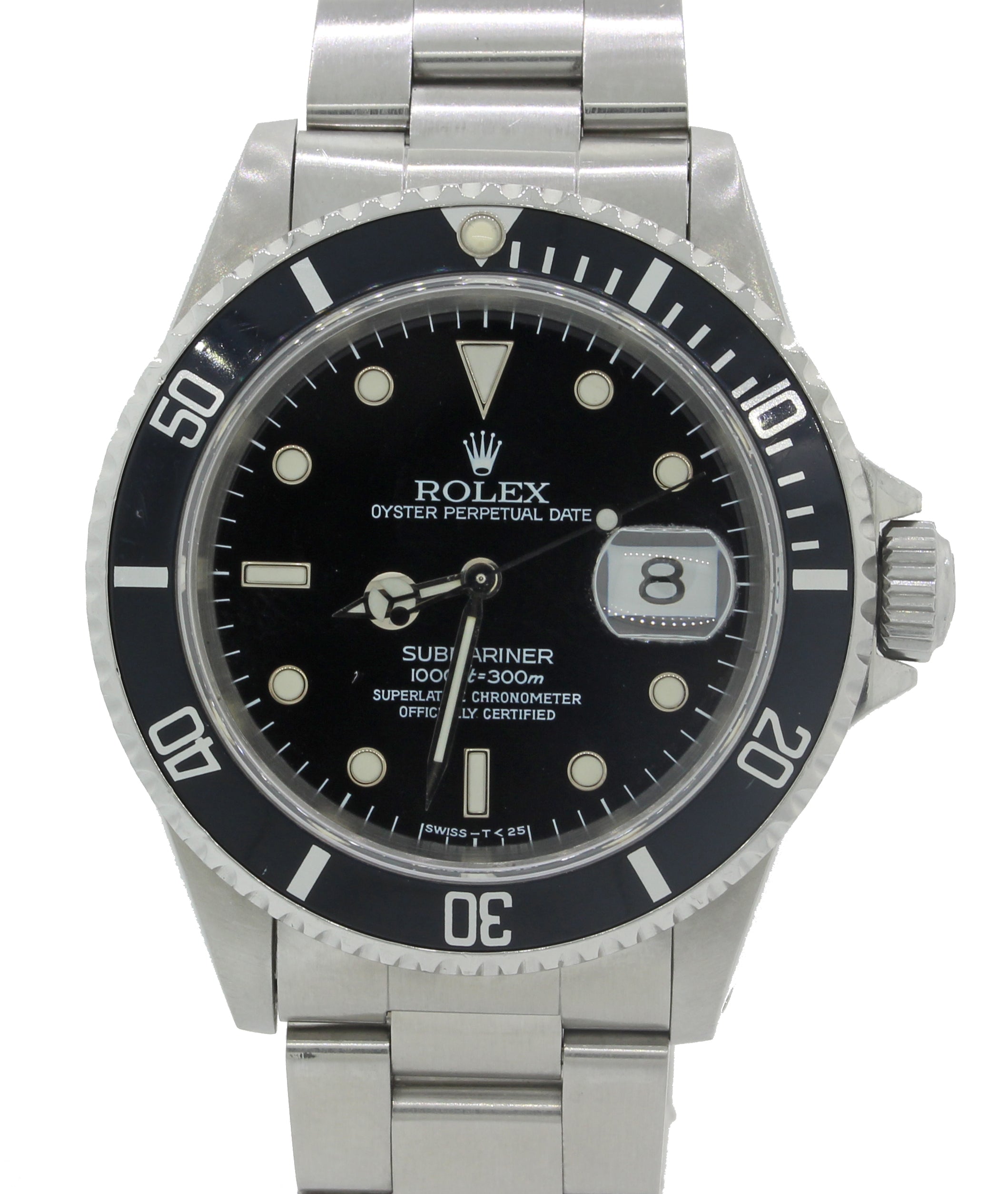 MINT Rolex Submariner Date 16610 Steel 40mm Black Dive Pre Ceramic S Watch Y8
